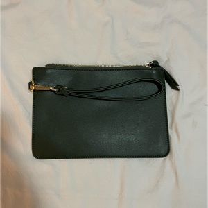 Forest green clutch